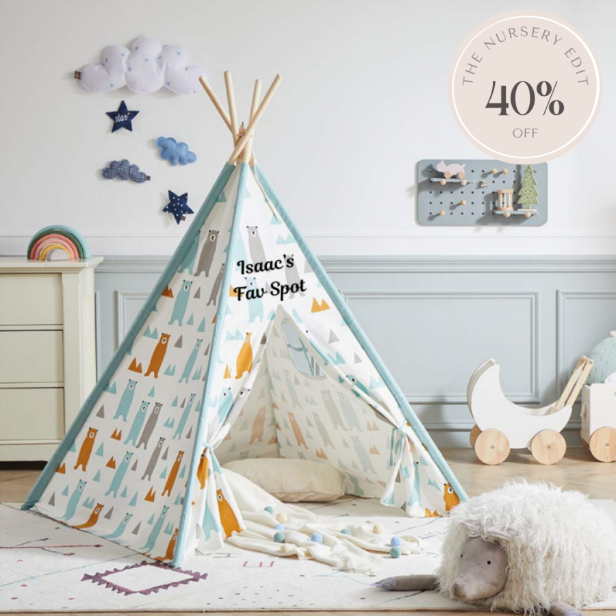 Under the Stars Teepee - Bear Adventures (Large Size) (Discount applied at checkout)